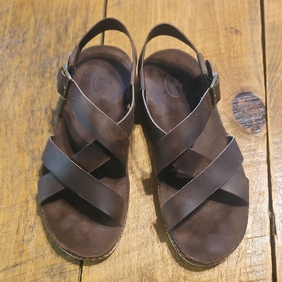 Chaco Brown Leather Sandals - Picture 3 of 6